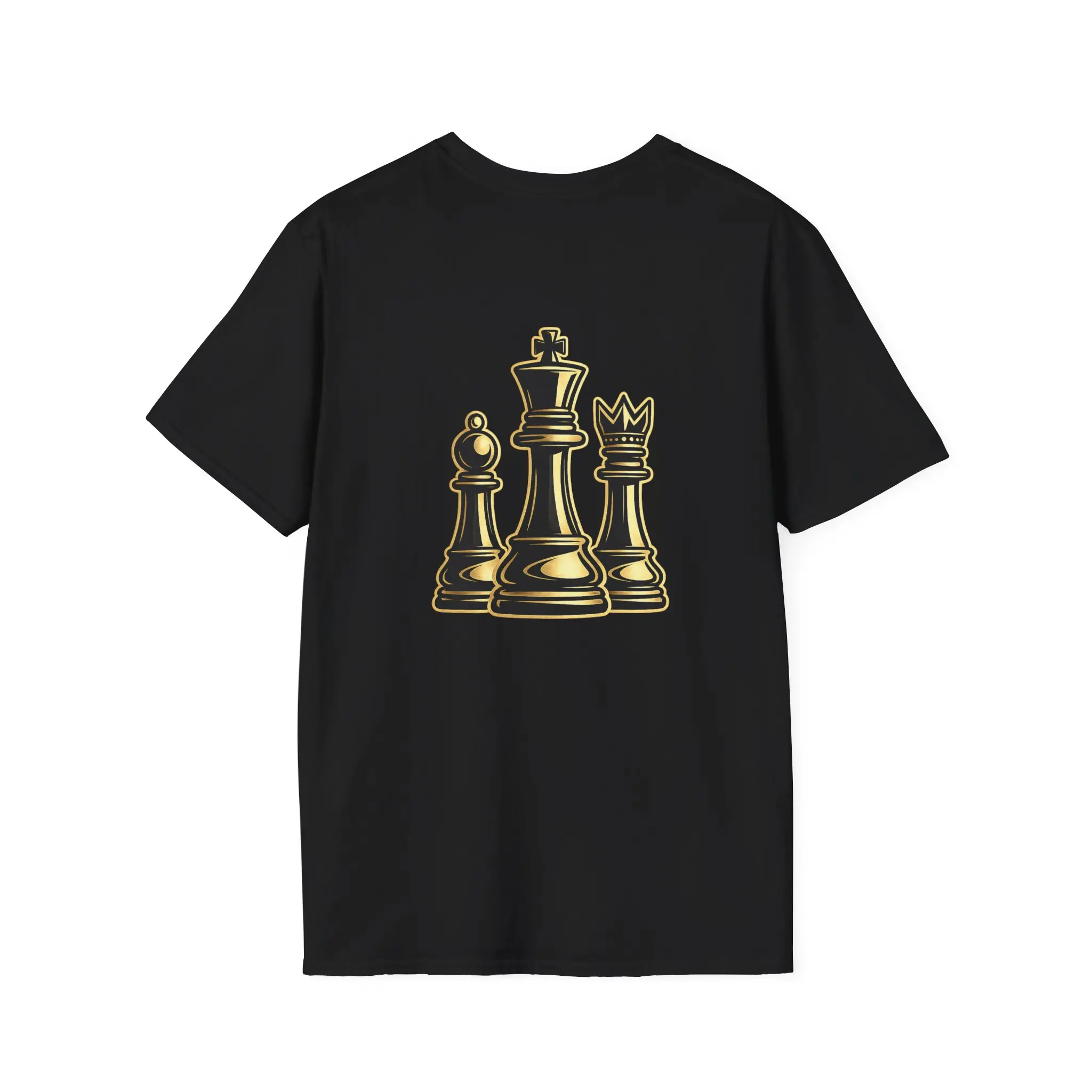 Gold Chess Shirt for Men & Women ♟️ | Luxury Chess Pieces Graphic Tee | King Queen Rook Streetwear | Chess Player Gift