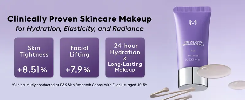 Product Introduction of [MISSHA Official] M Perfect Cover Serum BB Cream (35ml) - Bifida Ferment Lysate Serum-Infused BB Cream for Anti-Aging Skin Rejuvenation, Skin Tint, Tinted Moisturizer, Skin Care Foundation Makeup,Superfood Complex,Glass Skin CardiBB OGBB PurpleBB 17