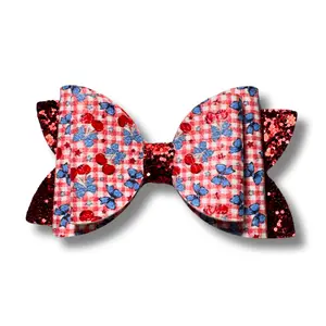 Star Spangled Cherry Bow For All Short Haired Pets - Dog Pet Accessories