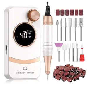 Rechargeable 35000RPM Nail Drill Sparkling Portable Professional Electric Nail File for Acrylic/Gel Nails Professional Nail Tools for Manicure Pedicure