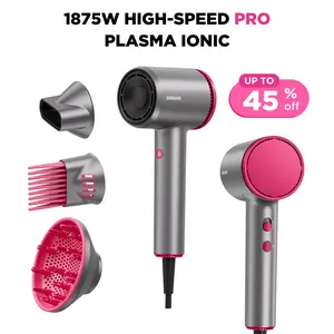 1875W Compact High-Speed Hair Dryer with Plasma Ionic Technology, Anti-Frizz, Intelligent Temperature Control, Lightweight Travel-Ready, Perfect Gift for Women,Christmas Gifts Holiday Gift