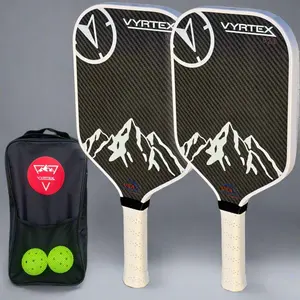 Carbon Fiber Pickleball Paddle Set of 2 with Balls and Bag pickleball set