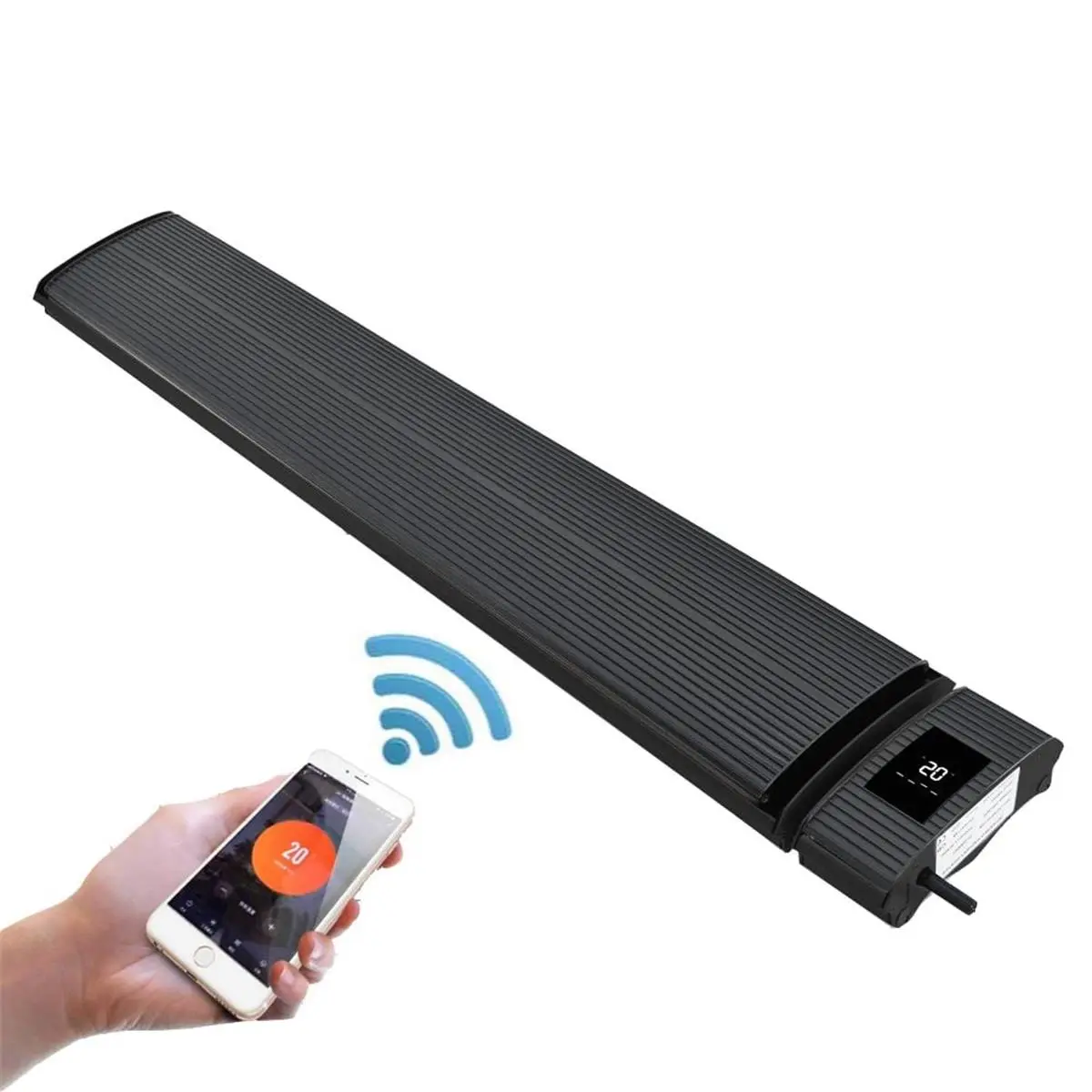 Radtec 32R-WF-SMR-CNT E32Rw 83" WiFi Smart Controlled Carbon Fiber Infrared Radiant Heater, 220-240V 3200W, Wall/Ceiling Mountable, Display, Hard Wired, IPX4 Water Rating, 20000-30000 Hours Operational Lifespan Household Appliance