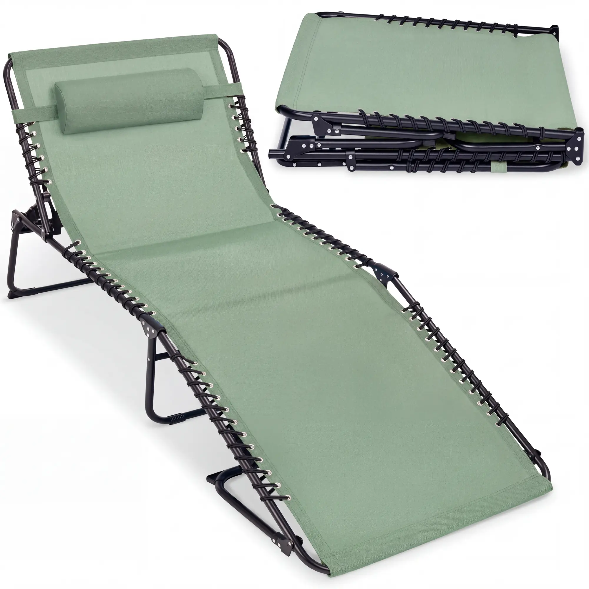Best Choice Products Extra Wide Patio Chaise Lounge Chair, Portable Folding Recliner w/ 8 Positions