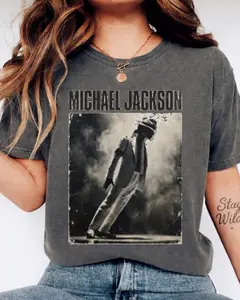Michael Jackson King of Pop Retro Graphic T-Shirt, Legend KOP Shirt, Unisex Cotton Tee