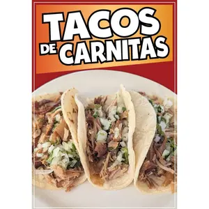 Tacos de Carnitas Sticker Window Decal Truck Concession Vinyl Restaurant Wall poster Sticker Mexican Food Decal (Copy)