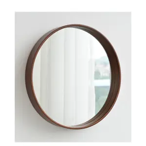 Bathroom Solid Wood Simple Bathroom Mirror Bedroom Hanging Mirror