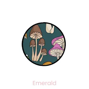 abbyrose Mellow Mushrooms Adhesive Phone Grip Black Emerald