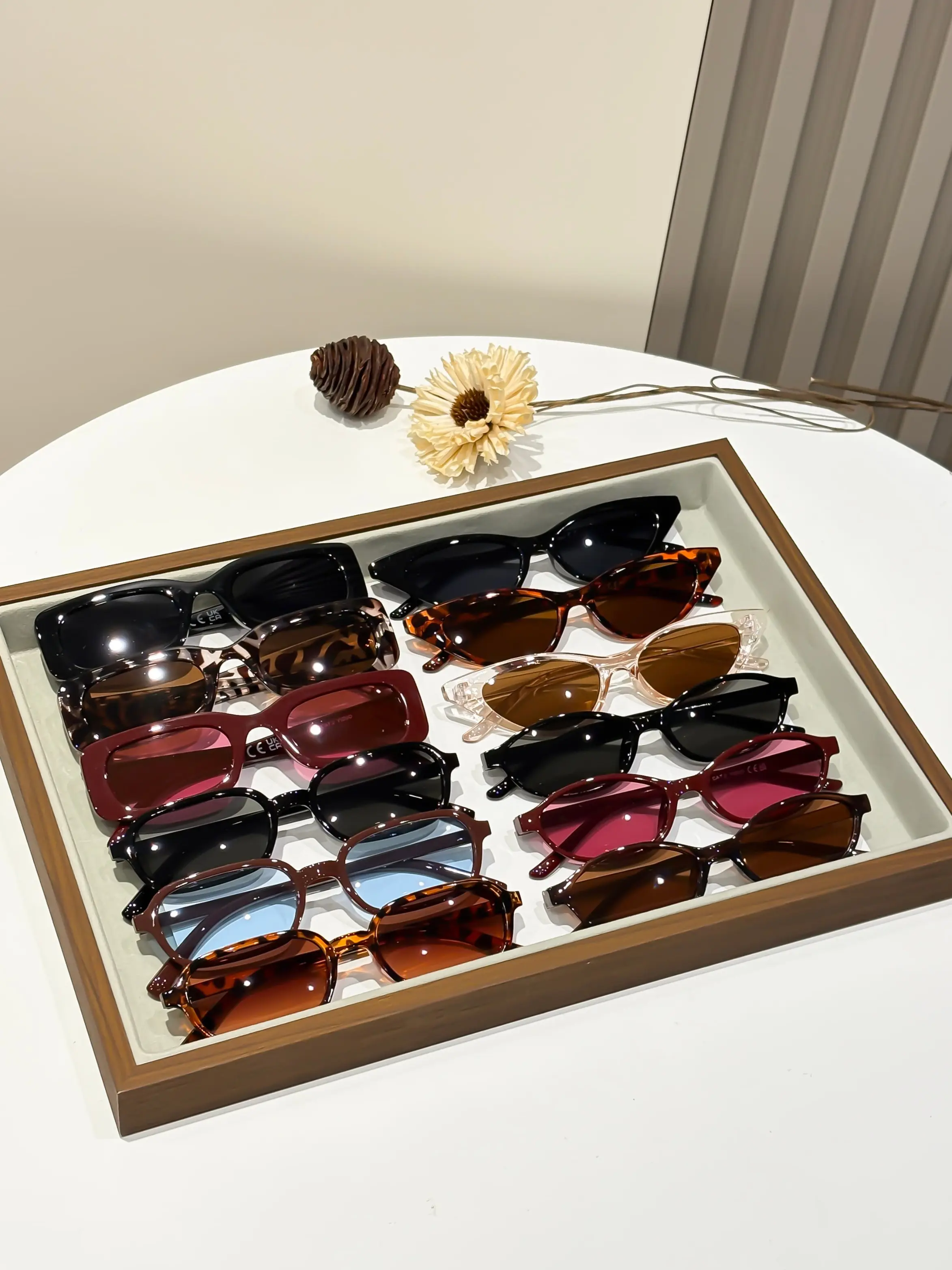 12 Pairs Multicolor Street Style Sunglasses Set, Casual UV400 Protection, PC Frame, All Seasons, Fashion Accessory for Travel & Daily Wear