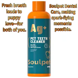 Soulpet Pet Dental Water Spray, Silver Ion, Fresh Breath for Cats & Dogs Silver Ion Pet Mouthwash Spray, Fresh Breath for Cat Dog Pet Oral Care Spray, Silver Ion Dental Water for Cats Dogs Pet Dental Water Additive for Dogs & Cats