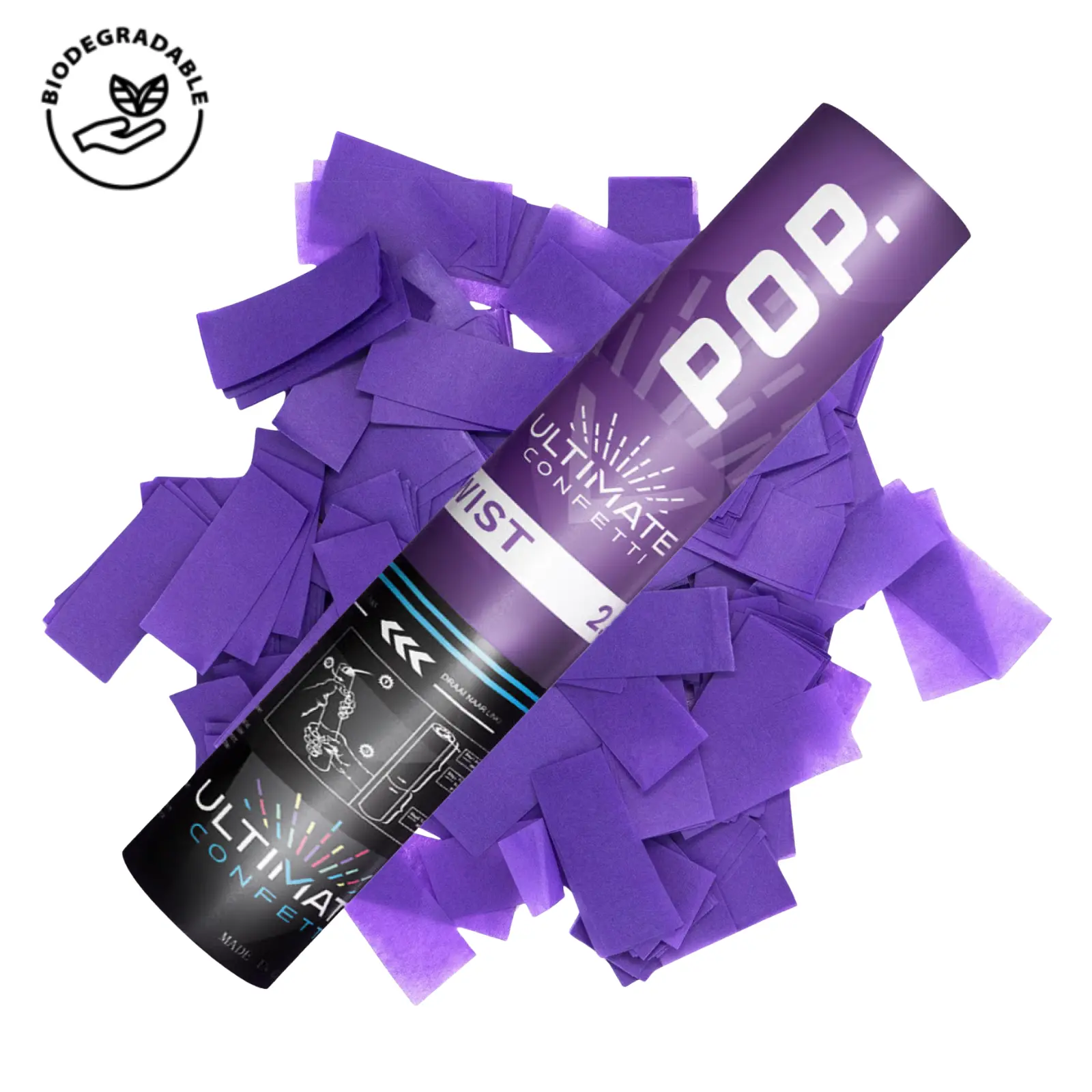 Purple Tissue - Twist Confetti NITRO Cannon (12")