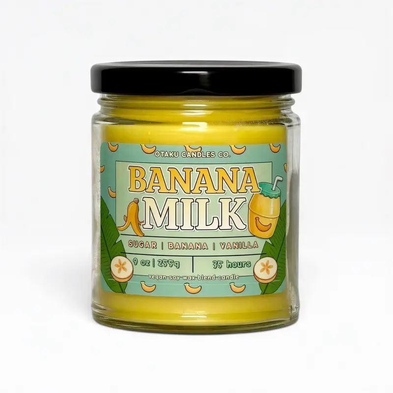 Banana Milk Candle | Korean Banana Milk | Kawaii Wax Melts | Vegan Candles | Gamer Gifts