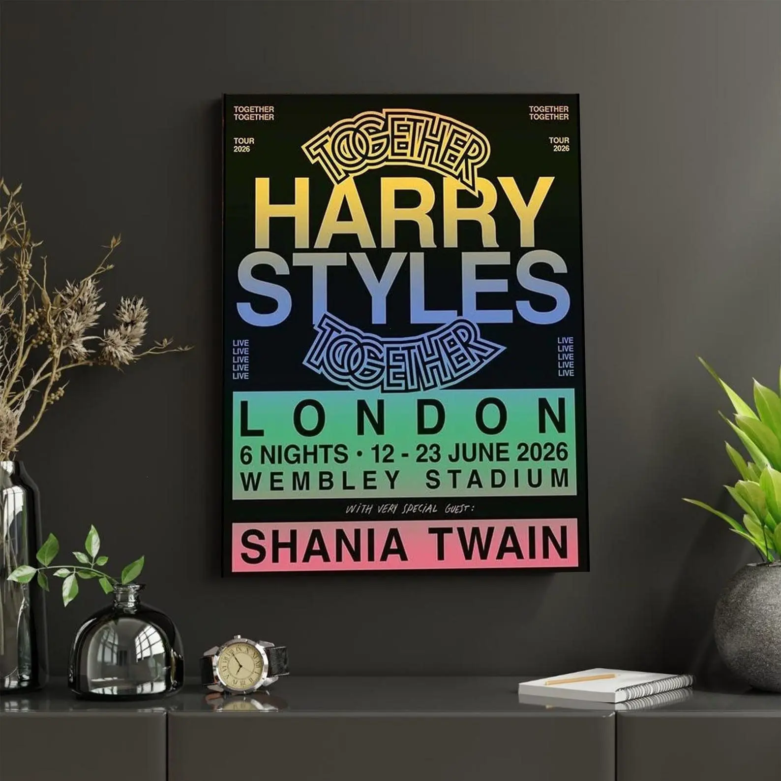 [Sale Up To 40%] [Unframed Poster] Harry Styles Together Together Tour Poster, Harry Styles London Wembley 2026 Print, Concert Poster, Music Wall Art, Gift for Harry Fans