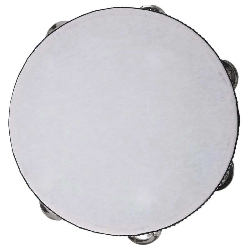 8" Unisex Handheld Tambourine - Tambourine Shape Percussion Instrument, Party Music Accessory for KTV Parties, Leisure Outdoor Recreation Gift, Handheld Fit