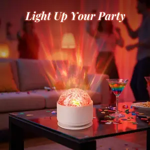 Aurora & Water Ripple 2-in-1 Projector Light – 16 Color LED Atmosphere Lamp with Remote, USB-Powered Night Light for Bedroom, Parties & Relaxation Modern Mood Lighting Rgb Lighting Effects Halloween Decor Christmas Gift