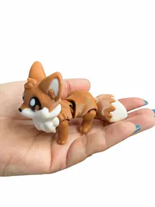 3d printed foxes figurine measurine around 3.75 inches great for decoration made of PLA PLastic