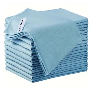6/12/15pcs Microfiber Glass Cleaning Cloth, Microfiber Cleaning Cloths, Lint Free Quick Dry, Ideal for Windows, Glasses, Windshields, Mirrors & Stainless Steel