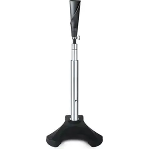 Batting Tee for Baseball and Softball,Triangular Base Ultra  Baseball Tee with Hand-Rolled Rubber Top, Stem Softball Tee,Height Adjustable 24 to 46 inches for  and Adults