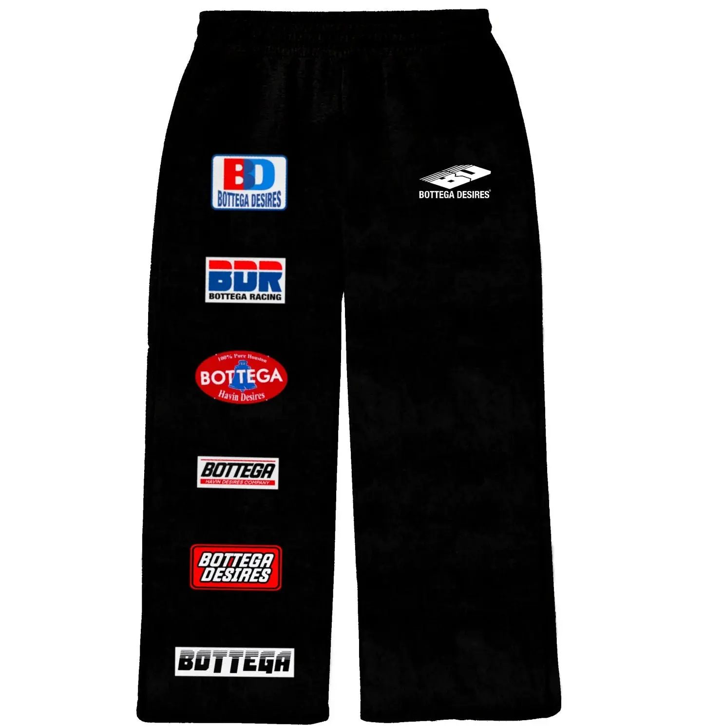 991605 Bottega Desires Patch Sweatpants Black