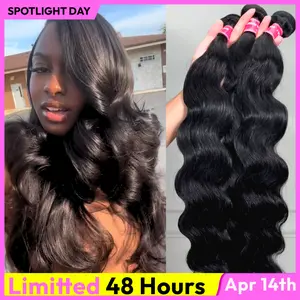 UNice Body Wave Human Hair Bundles Brazilian Virgin Hair Weave Extensions Sew in Bundles Straight Water Wave Kinky Straight #SpotlightDay#Summervibes