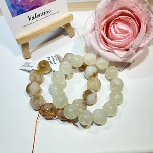 Chunky Honey Citrine & Green Rutilated Bracelet