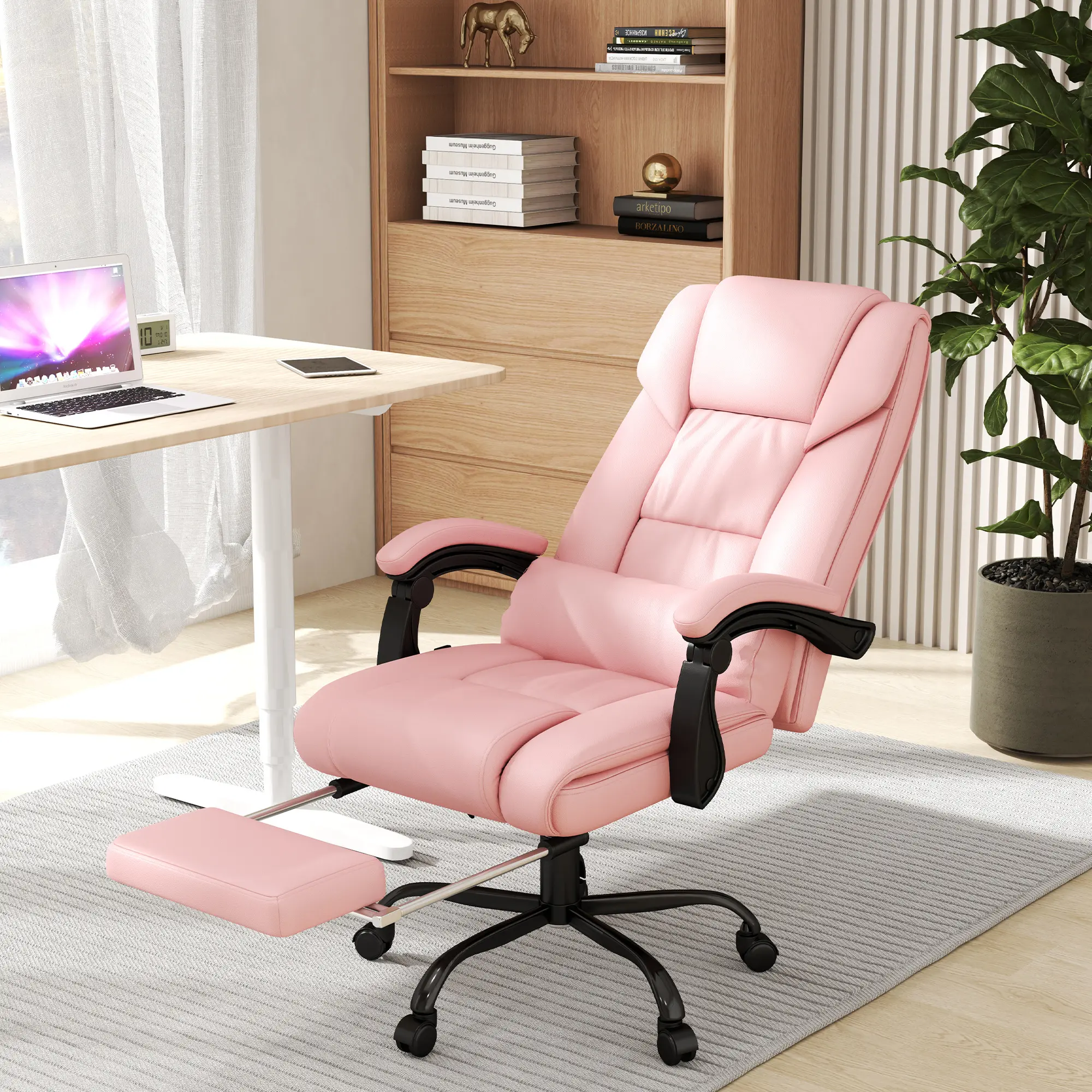 Vinsetto Vibrating Massage Office Chair, High Back Computer Chair with Footrest, Adjustable Height, Faux Leather Desk Chair - TikTok Shop Vinsetto Vibrating Massage Office Chair, High Back Computer Chair with Footrest, Adjustable Height, Faux Leather Desk Chair - TikTok Shop