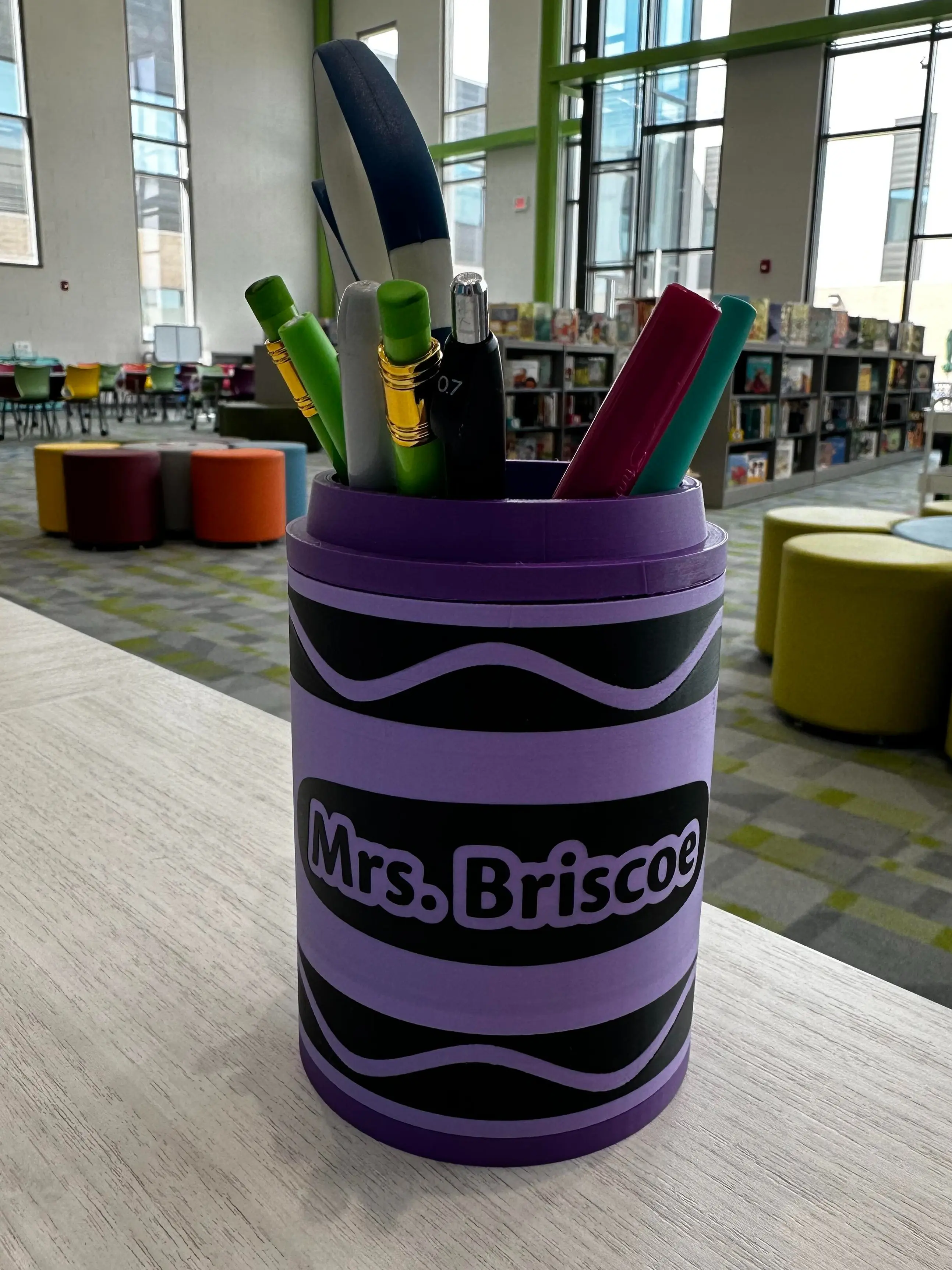 Colorful Crayon Inspired Pen/Pencil Cup Holder for Office Stationery