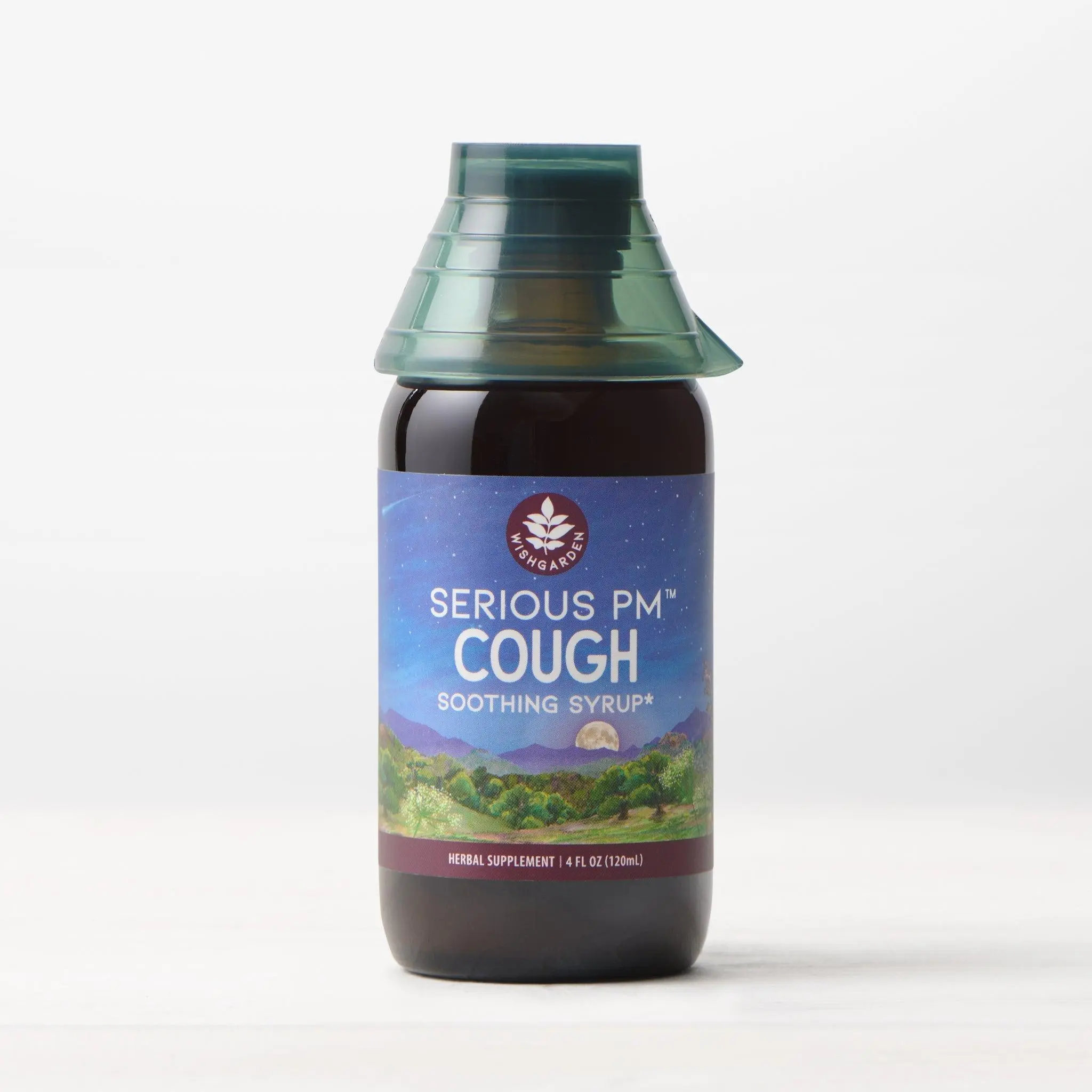 WishGarden Serious PM Cough Soothing Syrup - Organic Botanical PM Cough Relief Syrup, Fast-Acting Herbal Supplement for Severe Nighttime Needs