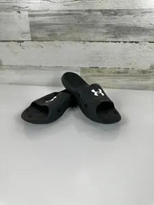 Under Armour Men's Locker Iv, Black (001)/Black, 10 M