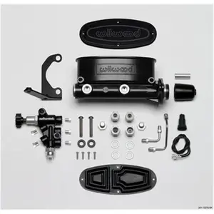 212 MAIN Wilwood 26113270BK Tandem Brake Master Cylinder - Black, 0.12 In., 1-1/8" Bore, Aluminum Body, Bolt-On Kit, Fluid Control, OE Mounts