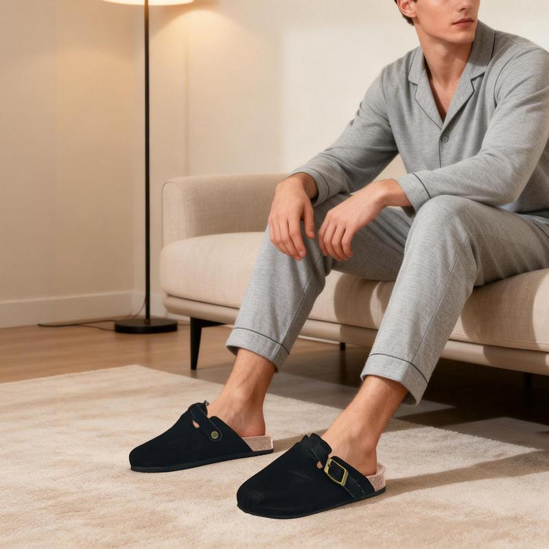 Men and Women's Premium Suede Slip-On Clogs with Adjustable Shoes, Comfortable Orthopedic Footbed Mules for Adult Indoor Outdoor Daily Wear