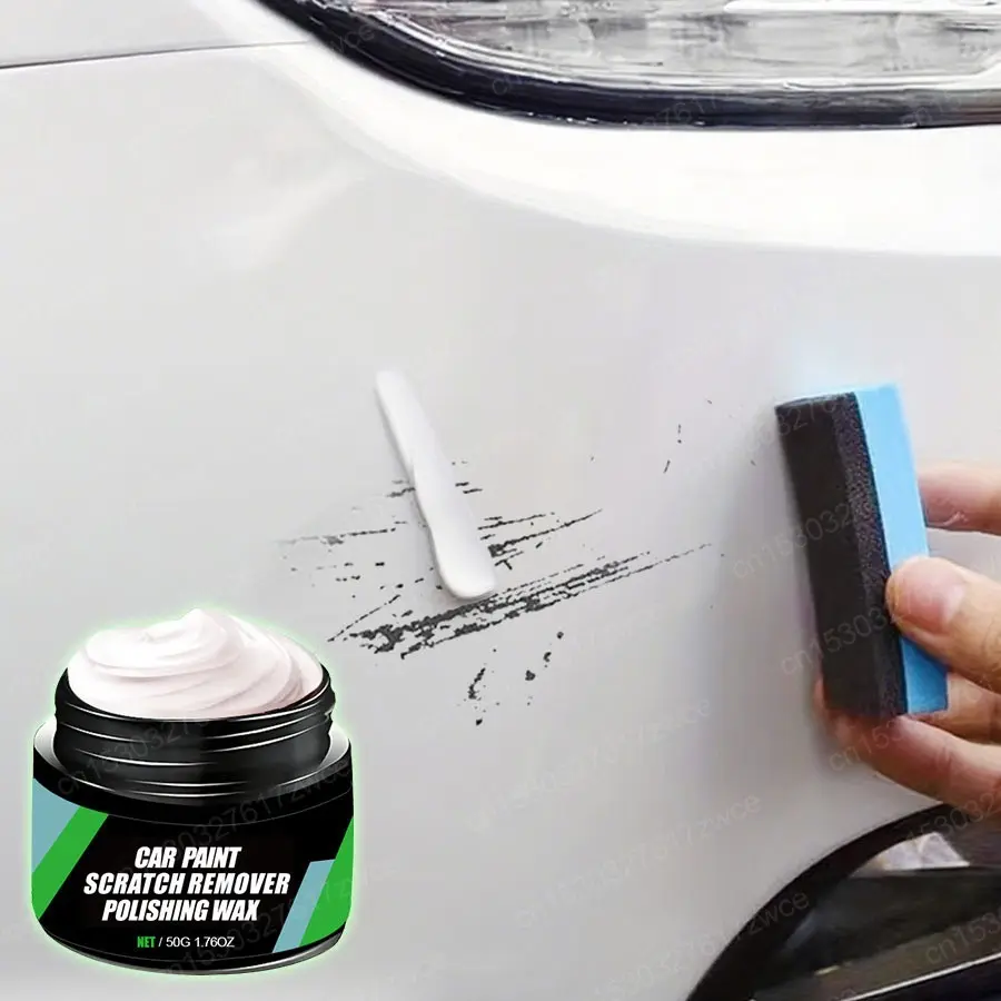 Car Scratch Remover, Repair Paste, Comes with a Sponge, Repairs Car Scratches And Various Imperfections, a Solution for Scratch Removal And Polishing, Suitable for Multiple Car Body Colors, Car Detailing Kit, Car Detailing Accessories, Detailing Products
