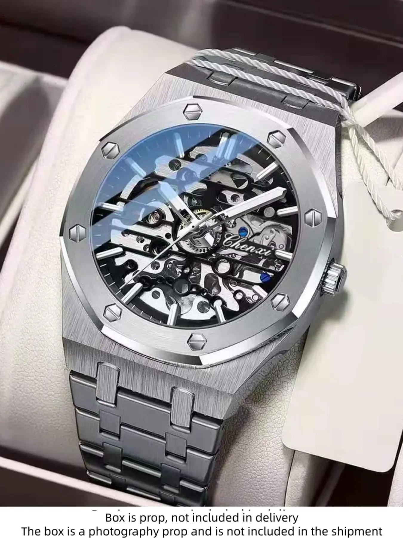 Luxury Men's Automatic Mechanical Watch, Dual-Sided Hollow Design, Elegant Vintage Style, Business & Casual Wear, Perfect Gift