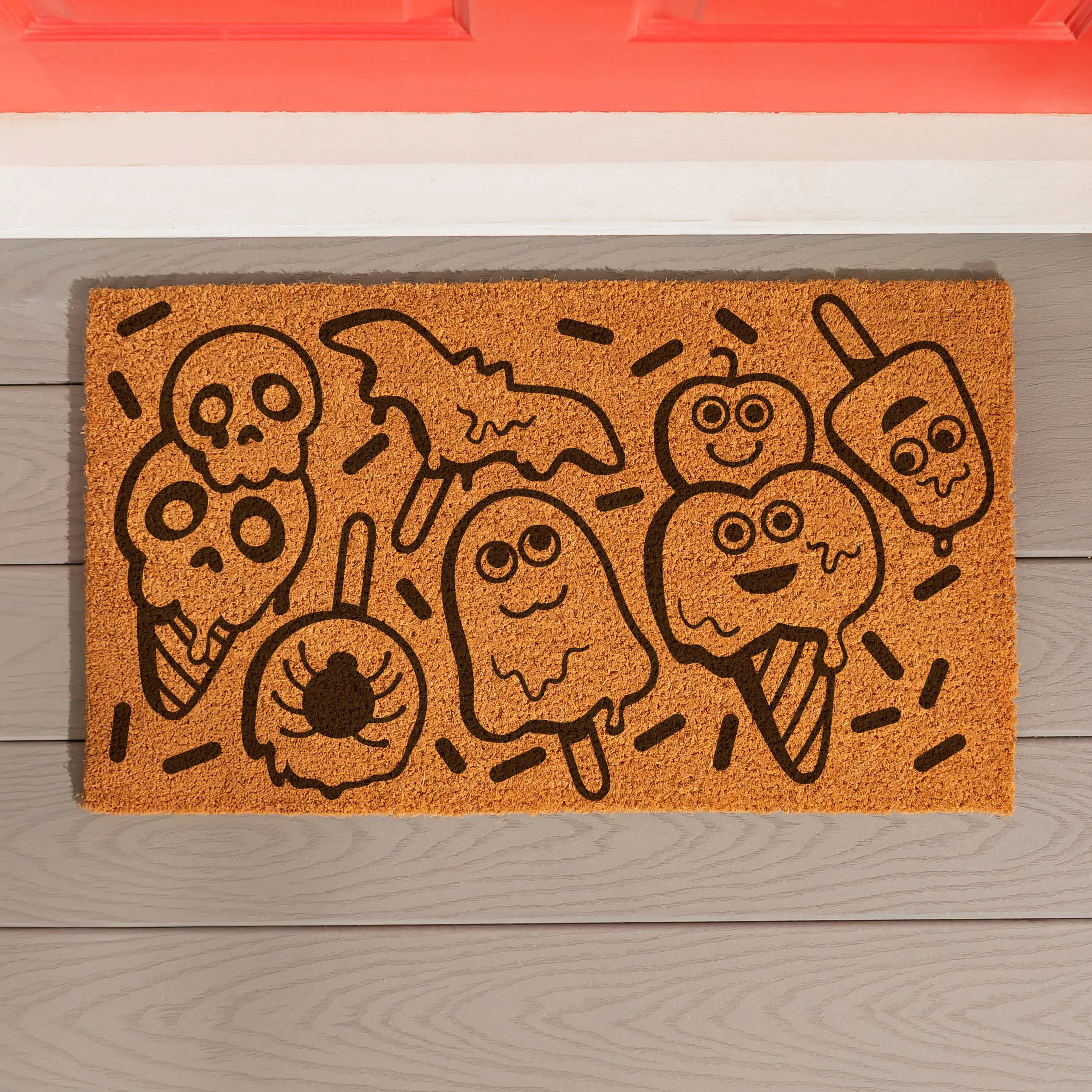 Summerween "I Scream for Ice Cream" Coir Mat, 28"x16"
