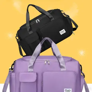 Large Capacity Travel Bag, Travel Duffle Bag, Dry-Wet Separated Luggage Organizer, Pregnant Women Maternity Bag with Shoe Compartment, Sports Fitness Bag