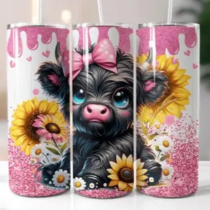 Baby cow | 20oz Skinny sublimation tumbler transfer print out (TRANSFER ONLY, NOT A FINISHED TUMBLER)
