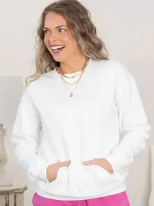 Cozy Campfire Crewneck Sweatshirt with Kangaroo Pocket