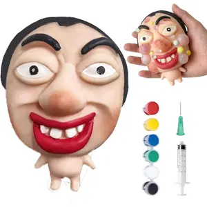 Pimple Popping Toy Taba Squishy Stress Relief Squeeze Toys Big Reusable Realistic Face Pimple Popper Fidget Toys, Soft Cute Silicone Sensory ASMR Funny Squishy Gift for Adults & Kids Anxiety Relief