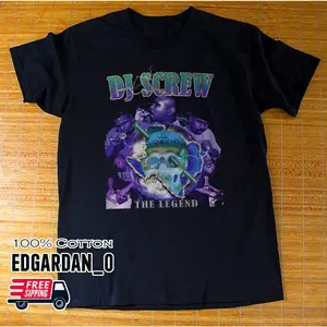 NEW Dj Screw Vintage 90S-Inspired Rap Black Unisex T-Shirt