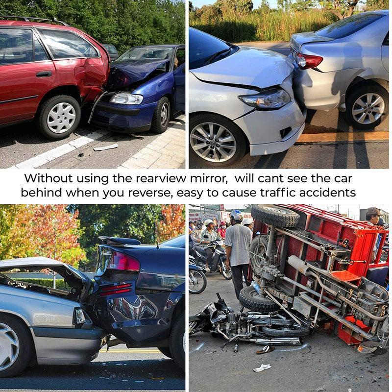 11.81 Inch Panoramic Convex Real View Mirror ，for Car SUV Trucks - Wide Angle Clip-on Rearview to Reduce Blind Spots & Enhance Safety - High Definition Glass for Clear Visibility