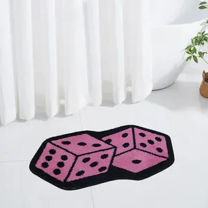 Dice Pattern Carpet, Creative Fashion Design Rug, Irregular Cartoon Style, Bedroom Living Room Decor, Home Decoration Gift, Unique Rugs
