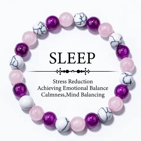Handmade White Turquoise Beaded Crystal Gemstone Bracelet - Dainty Crystal Jewelry, Unisex Retro Costume Accessory for Daily Wear, Achieving Emotional Balance, Mind Balancing, Spiritual Protection, Gift Option