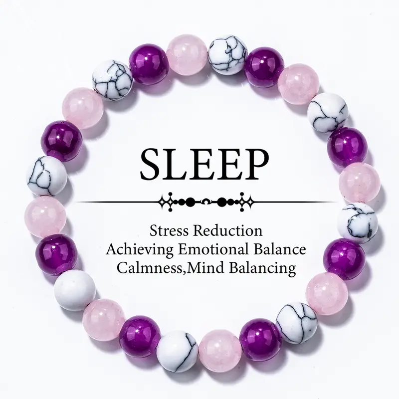 Handmade White Turquoise Beaded Crystal Gemstone Bracelet - Dainty Crystal Jewelry, Unisex Retro Costume Accessory for Daily Wear, Achieving Emotional Balance, Mind Balancing, Spiritual Protection, Gift Option