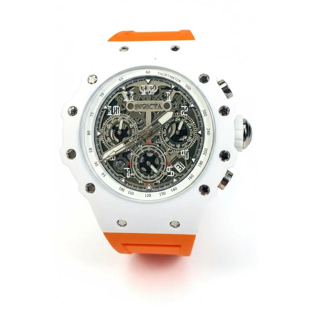 Invicta Racing Vaulthan 43.5mm Orange Silicone Chronograph Men Watch 69672 New