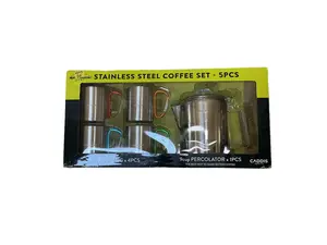 STAINLESS STEEL COFFEE SET- 5PCS