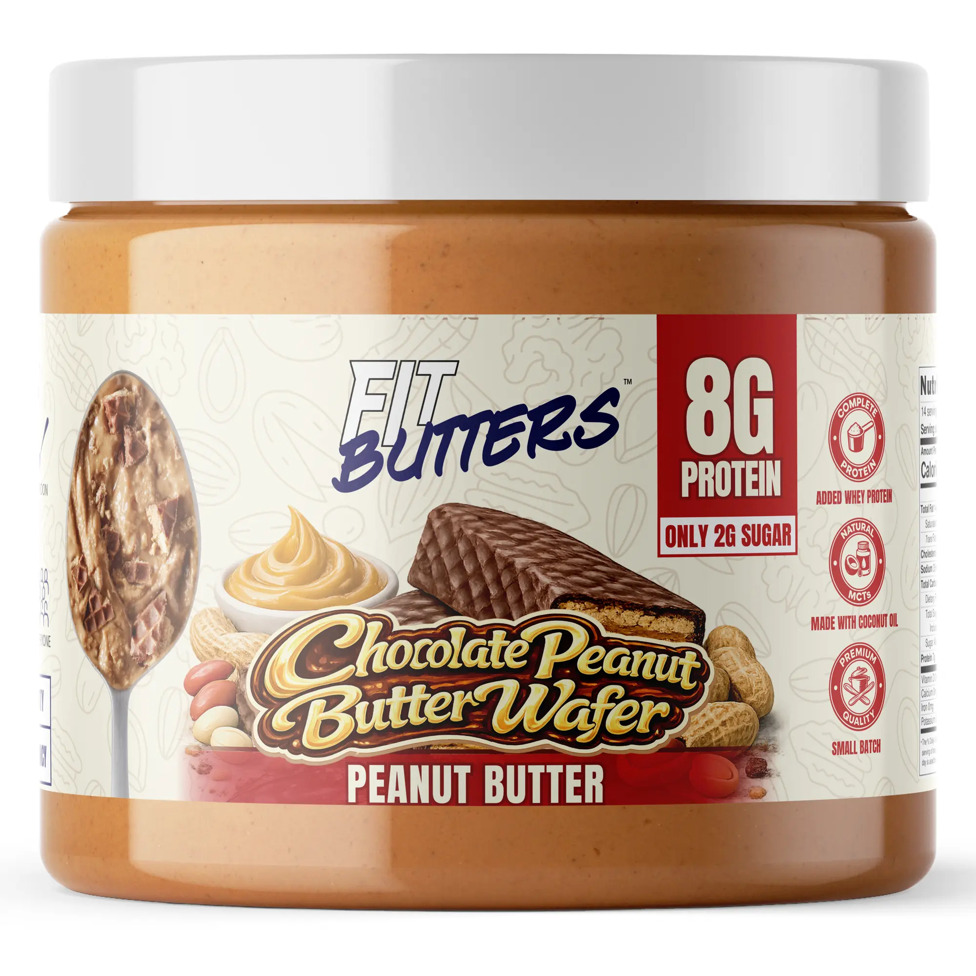 Fit Butters Chocolate Peanut Butter Wafer Peanut Butter