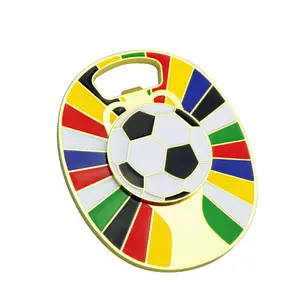 Magnetic Soccer Ball Design Bottle Opener,Fridge Magnet Opener,Multi-color Soccer Style Accessory,Stylish & vibe-filled kitchen utensils