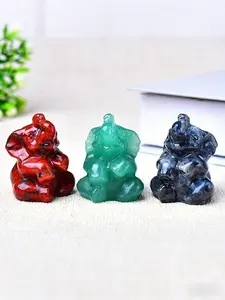 Natural Crystal Carved Elephant Pendant, Crystal Carving, Unique Crystals, Beautiful Pocket Jewelry, Perfect Collection for Animal Lovers, Unique Home Decor Gift