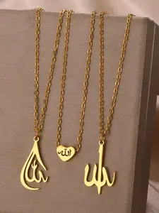 Fashionable Plain Graphic Design Pendant Necklace for Women & Men for Gift, Matching Mexican Necklaces, Classic Fashion Accessories for Daily Wear, Fashionable Jewelry Accessories