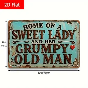Humorous Marriage Tin Sign Featuring Vintage Rustic Farmhouse Decor for Weddings and Anniversaries Perfect for Kitchen or Living Room Wall Art Easy Hanging with Rope